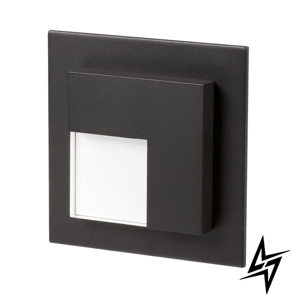 Настенный светильник Ledix Timo с рамкой 07-211-61 врезной Черный 5900K 14V ЛЕД LED10721161 фото в живую, фото в дизайне интерьера