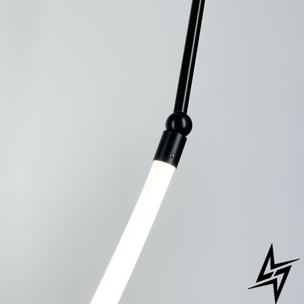 Дизайнерский подвесной светильник LEDA LE26546 LED 18W 4000K 220см Черный MBJ 1-950*2000-1 BK фото в живую, фото в дизайне интерьера