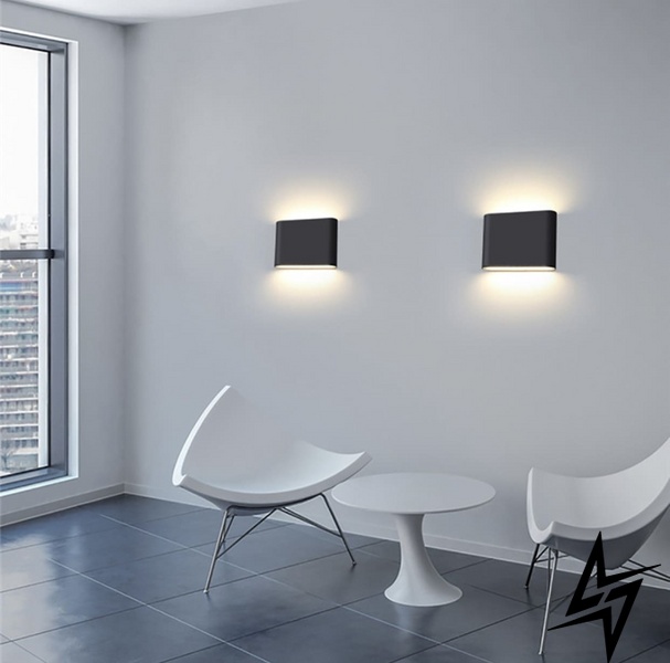 Фасадный LED светильник Lixa LE30438 3x17см Черный OT 083-1 фото в живую, фото в дизайне экстерьера