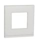 Горизонтальна однопостова рамка Unica New Pure NU600285 біле скло / білий Schneider Electric фото 1/8