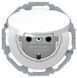 Розетка R.x 47442089 з заземленням і з кришкою (полярна білизна) Berker WLS1211WG - зображення 2