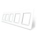 Рамка розетки 5 мест Livolo белый стекло (C7-SR/SR/SR/SR/SR-11) фото 1/9