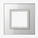 LSP981GLWW Рамка LS Plus Белое стекло 1-постовая Jung фото 1/2