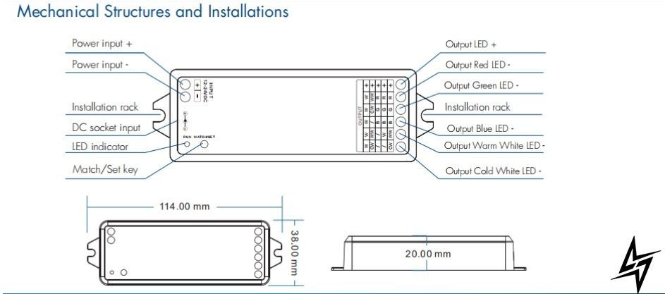 LED-контроллер DEYA 12-24VDC, 3A*5CHWT5 WT5 фото