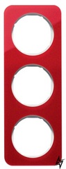 Тримісний рамка R.1 10132349 (червоний / полярна білизна) Berker фото