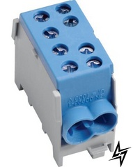 Модульный вводный клеммник KH35N 1P 2x35²/2x25² 63А (синий) Hager фото