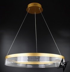Потолочная люстра LED L23-36504 Золото CO5-800 фото в живую, фото в дизайне интерьера