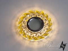 Хрустальный точечный светильник Diasha 23-31644 Прозрачный/Желтый XF002-Y+LED фото в живую, фото в дизайне интерьера