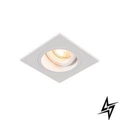 Врезной точечный светильник Zumaline 92703-N Chuck Dl Square White  фото в живую, фото в дизайне интерьера