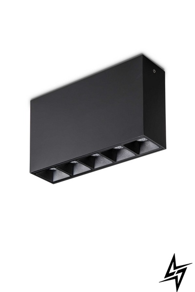 Потолочный светильник Ideal Lux Lika 12,5W 3000K Surface Bk 244884 47532 фото в живую, фото в дизайне интерьера