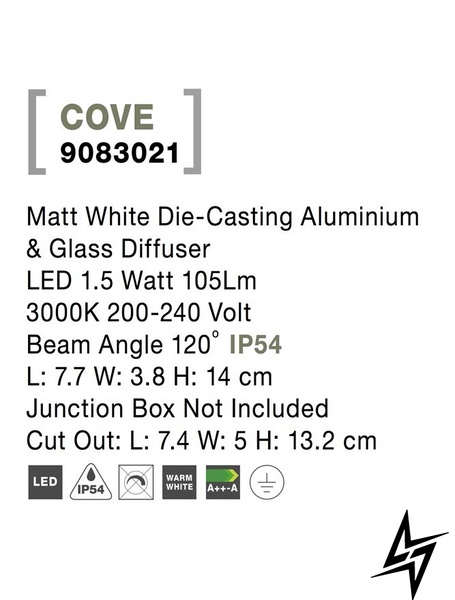 Вуличний настінний світильник Nova luce Cove 9083021 LED  фото наживо, фото в дизайні екстер'єру