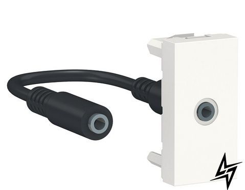Аудіорозетка Schneider Electric NU343318 Unica New, біла, глянцева, IP20 фото