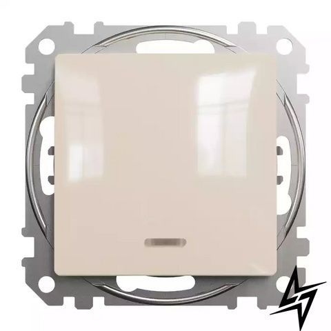 1-клавишный перекрестный выключатель Schneider Electric SDD112107L Sedna Design, 10 А, бежевый, глянцевый, IP20 фото