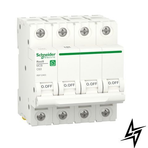 Автоматичний вимикач Schneider Electric R9F12463 Resi9, 4P, 63 А, C, 6 кА R9F12463 фото
