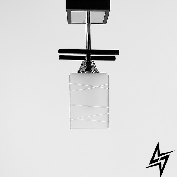 Підвісний одинарний світильник в чорному корпусі LE38004 1xE27 14x29см Чорний/Хром 50611/1 фото наживо, фото в дизайні інтер'єру
