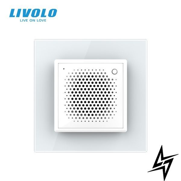 Умный дверной звонок-сирена ZigBee Livolo белый стекло (VL-C7-FCBZ-2WP) фото