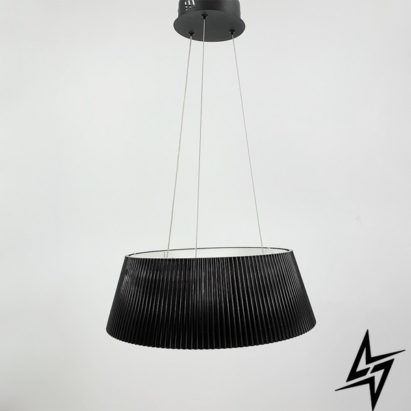LED светильник подвесной UMBRIA в черном корпусе LE41265 LED 48W 3000–4500–6000K 45x45см Черный/Белый 9030-450 P BK фото в живую, фото в дизайне интерьера