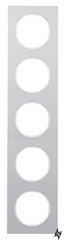 П'ятимісна рамка R.3 10152274 (алюміній / полярна білизна) Berker фото
