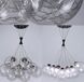 Подвесной светильник Transparent Bubbles на 13 плафонов с металлической нитью LE41215 13xG9 Черный/Прозрачный 371/13 фото в дизайне интерьера, фото в живую 3/4