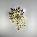 Светильник во флористических мотивах из фактурных листьев LE26397 5xG9 45x60x8см Золото WB 5034-600-4P фото в дизайне интерьера, фото в живую 4/7