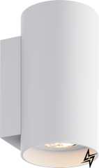 Настенный светильник Zumaline 92695-N Sandy Wl Round White  фото в живую, фото в дизайне интерьера