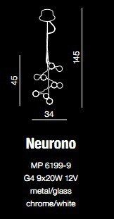Люстра современная Azzardo Neurono AZ0109 16026 фото в живую, фото в дизайне интерьера