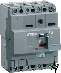 Корпусний автомат HCA161H x160 In = 160А 4P Hager фото