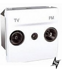 MGU3.453.18 TV/FM розетка проходная, белая Schneider Electric фото