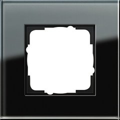 021105 Рамка Esprit Черное стекло 1-постовая Gira