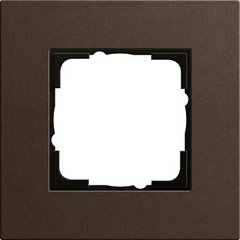 0211223 Рамка Esprit Linoleum-Multiplex Темно-коричневый 1-постовая Gira