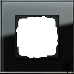 021105 Рамка Esprit Черное стекло 1-постовая Gira фото