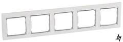 Рамка пятиместная Valena горизонтальна біла/срібло 770495 Legrand фото