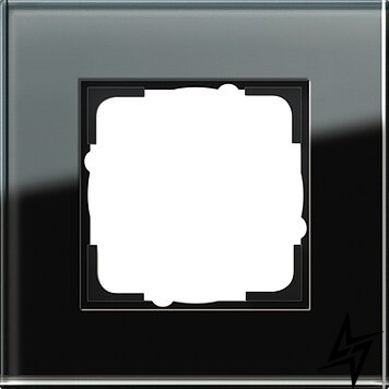 021105 Рамка Esprit Чорне скло 1-постова Gira фото