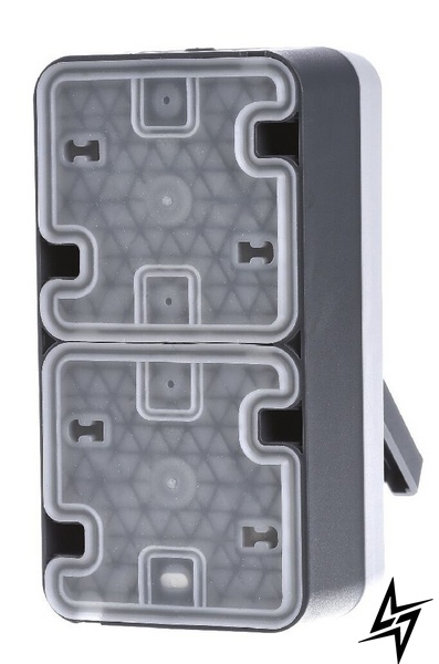 Вертикальная комбинация розетки с двухклавишным выключателем W.1 47903515 с заземлением (серый) Berker фото
