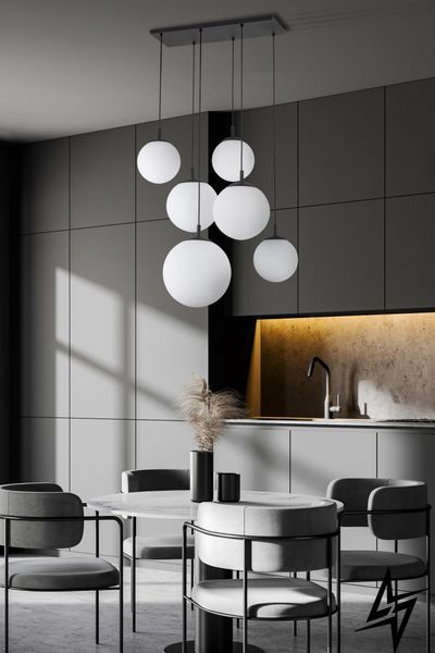 Люстра TK Lighting Esme 4793 на 6 ламп E27 чорний і білий 140 &times; 77 &times; 47 см фото