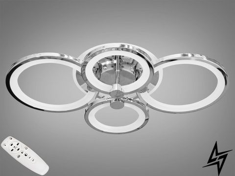 LED люстра з димером та кольоровою підсвіткою хром 100 Вт Vonado 26-20141 фото