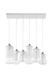 Люстра TK Lighting Marco 3359 на 6 ламп E27 белый серебристый и прозрачный 130 &times; 65 &times; 80 см - изображение 1