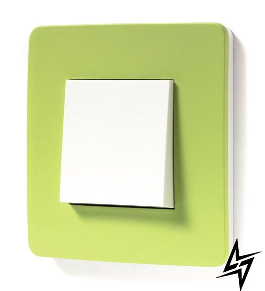 Однопостова рамка Unica New Studio Color NU280211 зелене яблуко / білий Schneider Electric фото