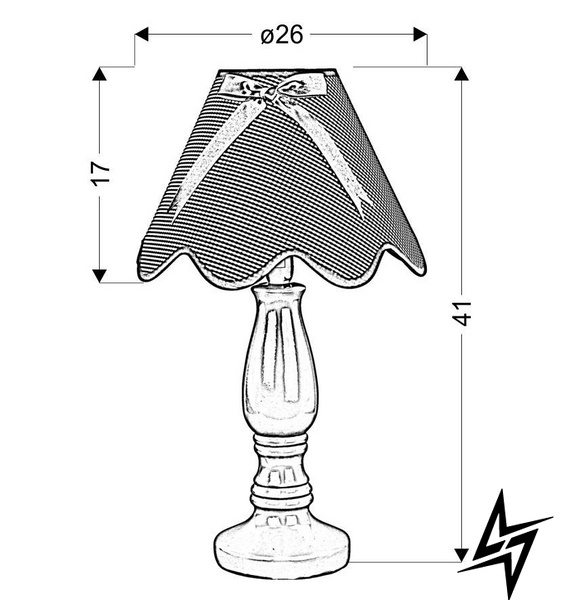 Настольная лампа Candellux 41-84378 Lola 1хE27 41х26 см  фото в живую, фото в дизайне интерьера