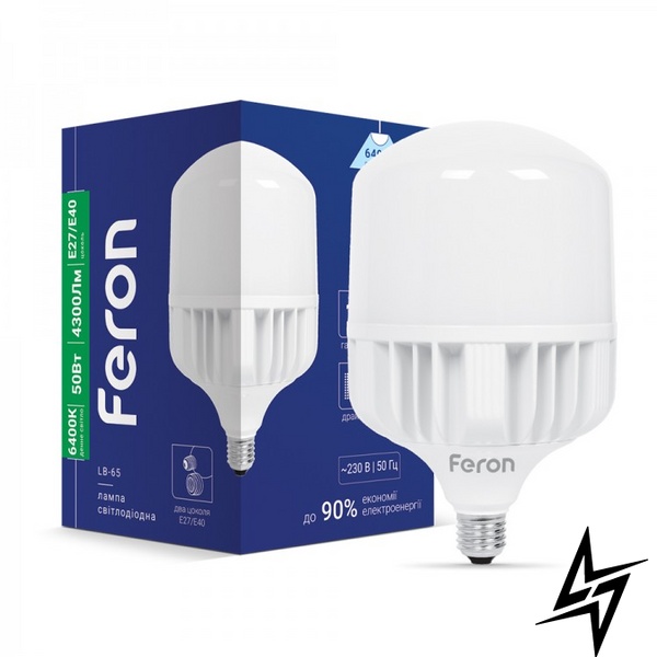 ЛЕД лампа Feron 01517 Hi-Power E27 50W 6400K 11,8x19,7 см фото