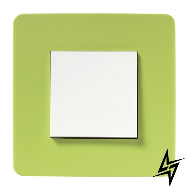 Однопостова рамка Unica New Studio Color NU280211 зелене яблуко / білий Schneider Electric фото