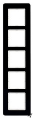 Пятиместная рамка Q.7 10156076 (стекло/черный) Berker фото