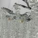Удлиненная изящная серебряная люстра с хрустальными подвесами LE41166 16xG9 100см Хром/Прозрачный 33001-L1500 CR фото в дизайне интерьера, фото в живую 5/10