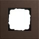 0211223 Рамка Esprit Linoleum-Multiplex Темно-коричневый 1-постовая Gira фото 1/2