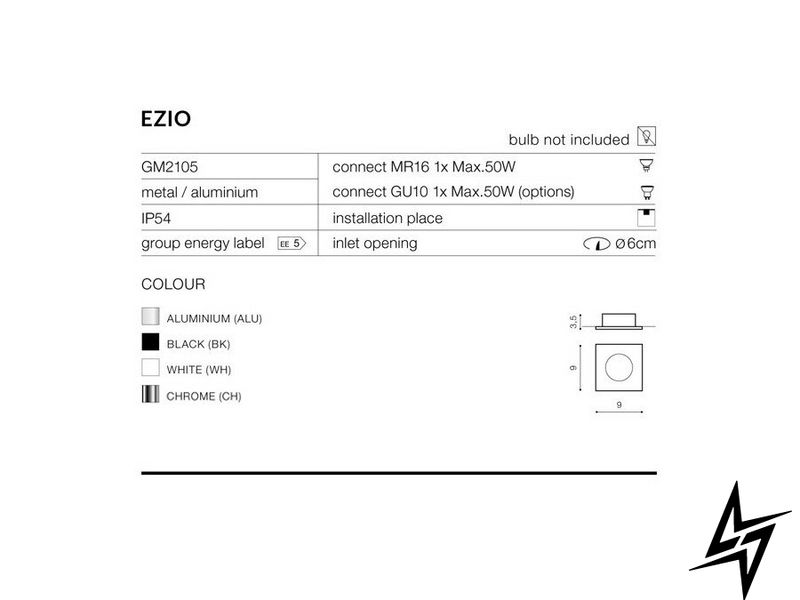 Точковий врізний світильник Azzardo Ezio AZ0813 76057 фото наживо, фото в дизайні інтер'єру