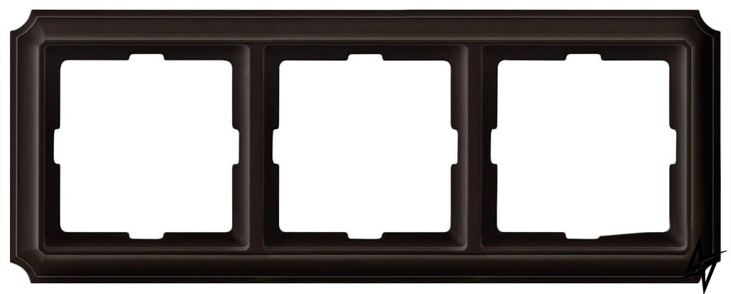 Трехместная рамка Antik MTN4030-4715 коричневая Schneider Electric Merten фото
