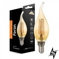 LED лампа Feron 01520 Filament E14 6W 2200К 3,5x11,8см фото