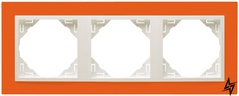 Рамка тройная Logus 90. Animato оранжевый/лед Efapel фото