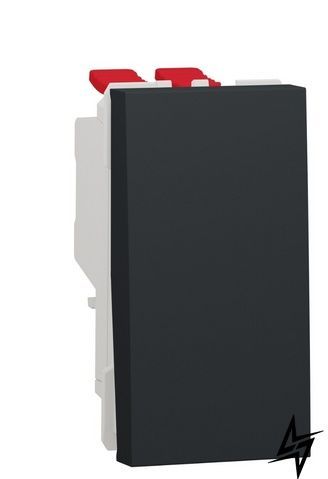 1-клавішний перехресний вимикач Schneider Electric NU310554 Unica New, антрацит, матовий, 10 А, IP20 фото