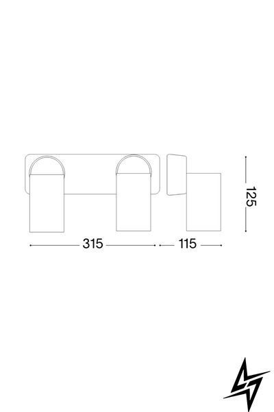 Настенное бра Ideal Lux Rudy 229041 белое 2&times;GU10 фото